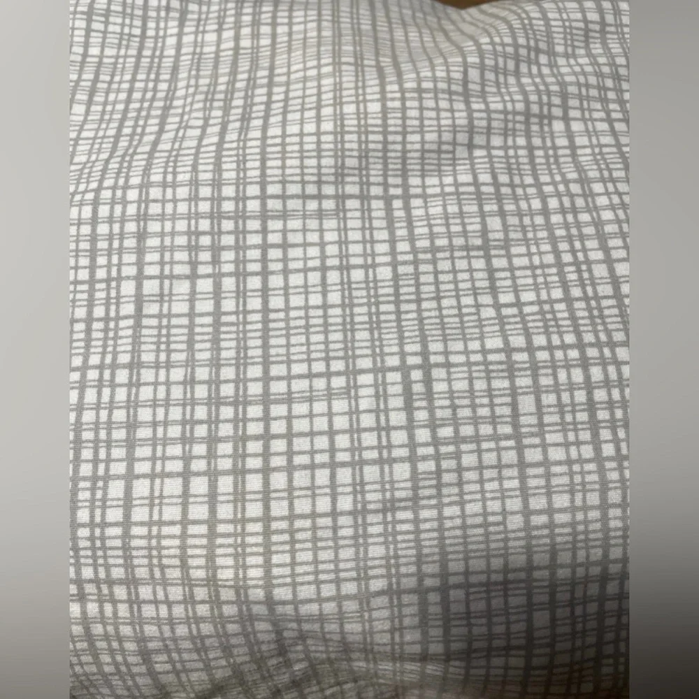Target Room Essentials Queen Flat Sheet Gray and White Print Neutral Minimalist